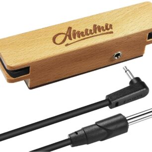 AMUMU Wooden Soundhole Pickup for Acoustic Guitars (SP30)