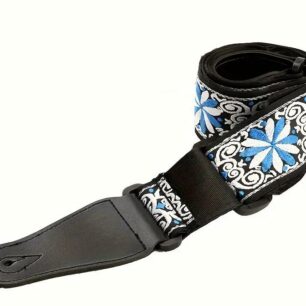 Blue Floral Design Embroidered Guitar Strap Buy Guitar Gear, Strings & Accessories Online South Africa
