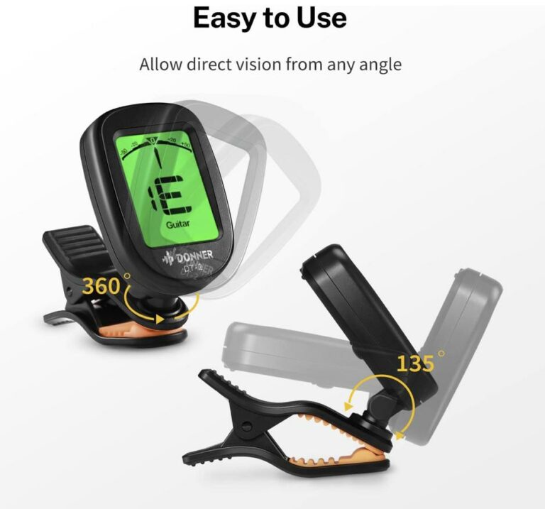 Donner Guitar Tuner Clip onAccurate Chromatic (DT2)