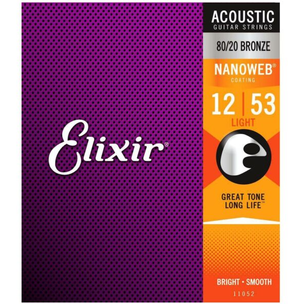 ELIXIR Acoustic Strings Nanoweb 80/20 Light (12-53) Buy Guitar Gear, Strings & Accessories Online South Africa