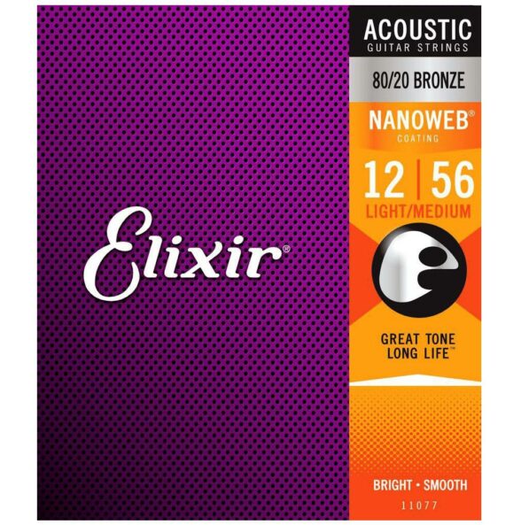ELIXIR Acoustic Strings Nanoweb 80/20 Light/Medium (12-56) Buy Guitar Gear, Strings & Accessories Online South Africa