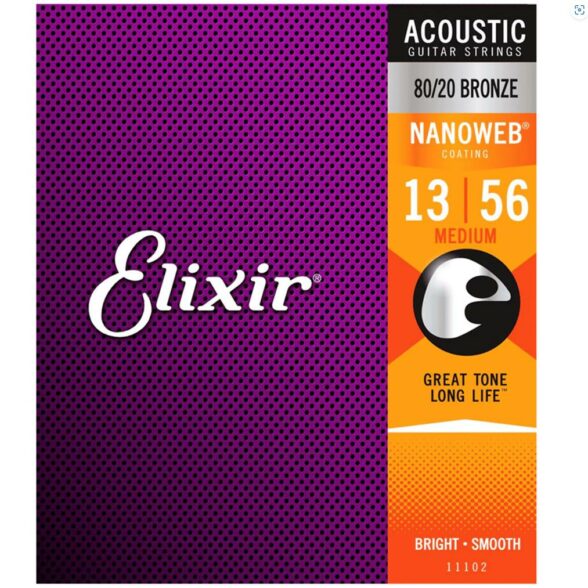 ELIXIR Acoustic Strings Nanoweb 80/20 Medium (13-56) Buy Guitar Gear, Strings & Accessories Online South Africa