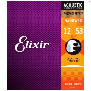 ELIXIR Acoustic Strings Nanoweb Bronze Light (12-53)
