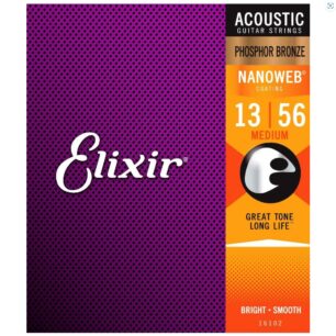 ELIXIR Acoustic Strings Nanoweb Bronze Medium (13-56)