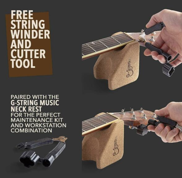 Guitar Cork Neck Rest Cradle + Guitar String Winder Buy Guitar Gear, Strings & Accessories Online South Africa