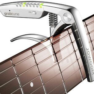 JOWOOM Grabtune Acoustic Guitar Capo-Tuner (Silver)