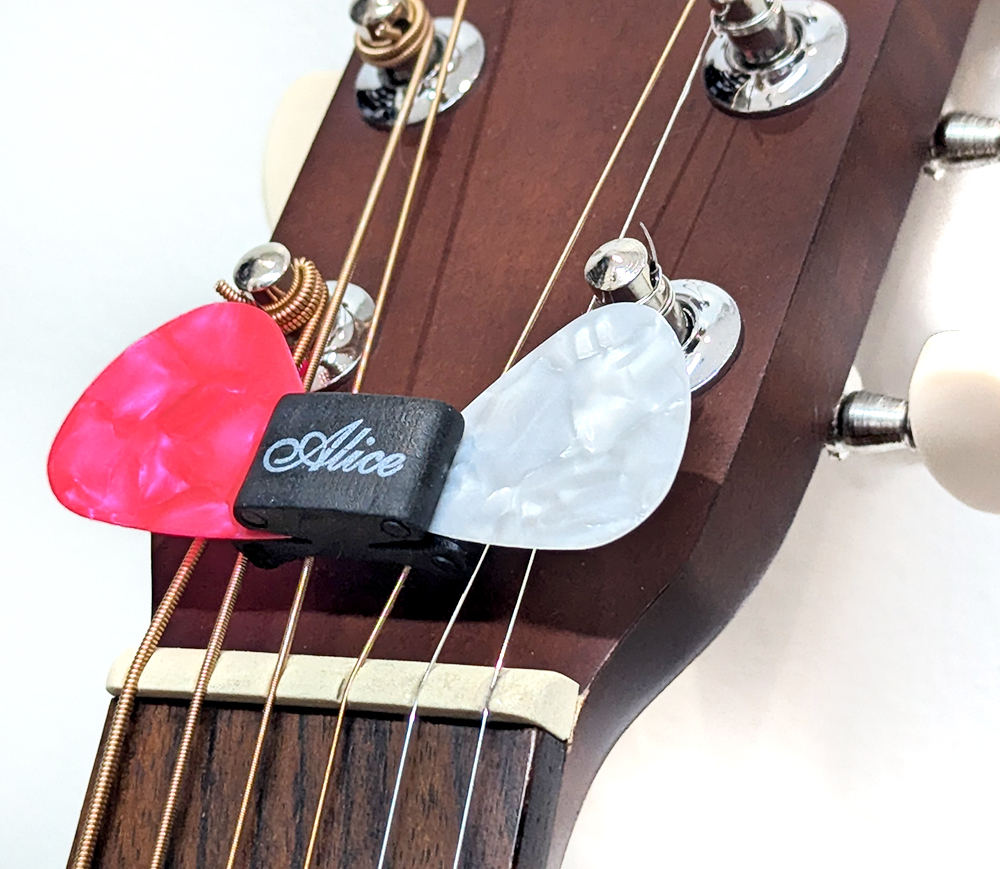 Slimline Headstock Rubber Guitar Pick Holder